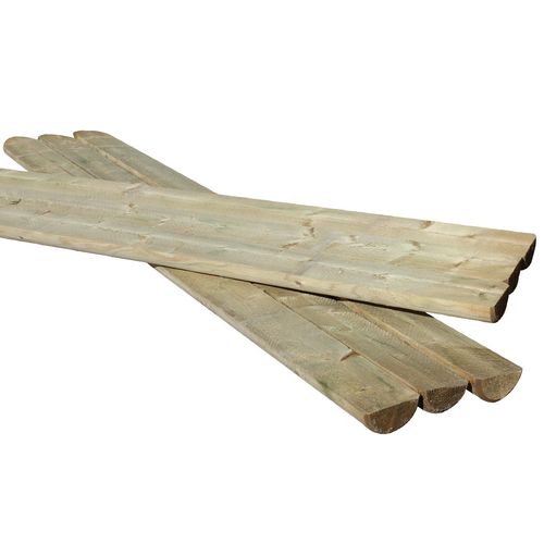 3 Pack of Fencing Rails 3.6m Half Round Fencing Beams Wooden Timber 100mm Dia — image 6