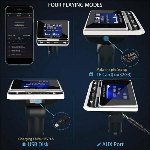 Bluetooth 5.0 Wireless Car FM Transmitter MP3 Player Radio USB Charger Adapter — image 11