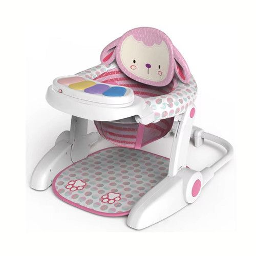 Baby Booster Seat with Music & Toy Tray | Soft Padded Sit Up Chair for Infants