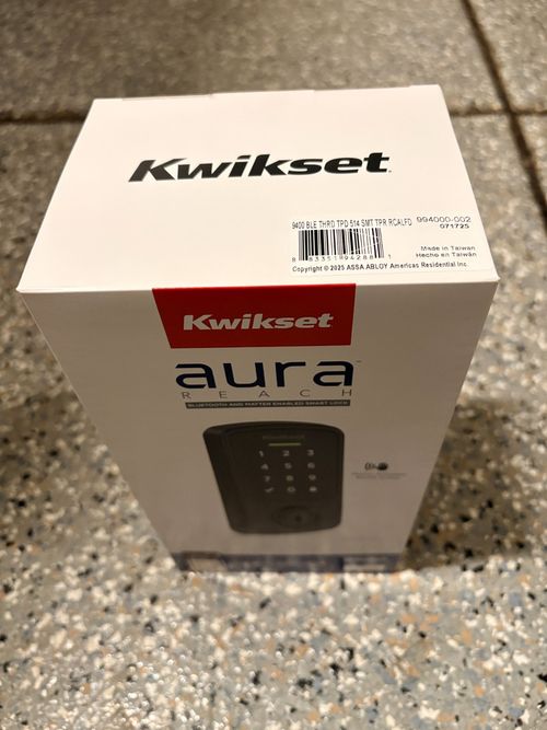 Kwikset Aura Reach Matter Over Thread Bluetooth Smart Deadbolt Lock-Matte Black — image 5