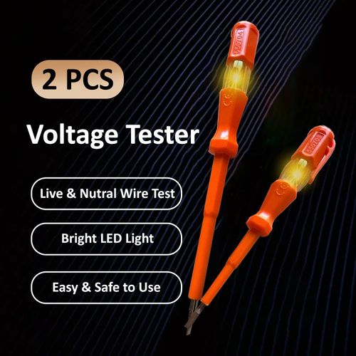 2PC ELECTRICAL MAINS VOLTAGE TESTER ELECTRICIANS INSULATED SCREWDRIVER — image 7
