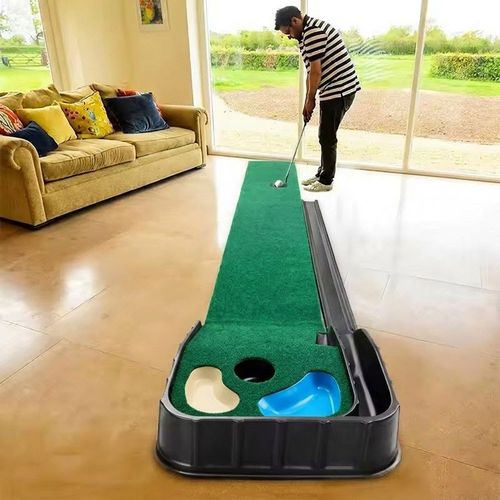 Golf Putting Mat with Auto Ball Return 220x33cm Indoor Practice Training Aid UK — image 5