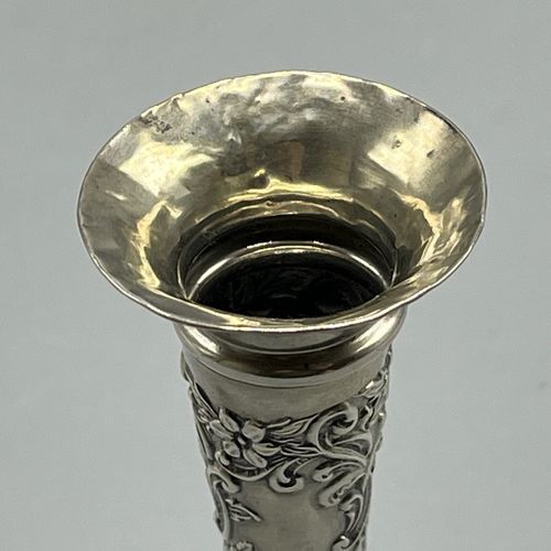 Antique Sterling Silver Posy Spill Vase Edwardian Hallmarked 1904 English Small — image 5