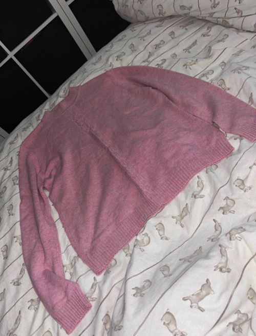 EWM Pure Classics Pink Wool Knit Jumper Pullover Round Neck Long Sleeve L — image 1