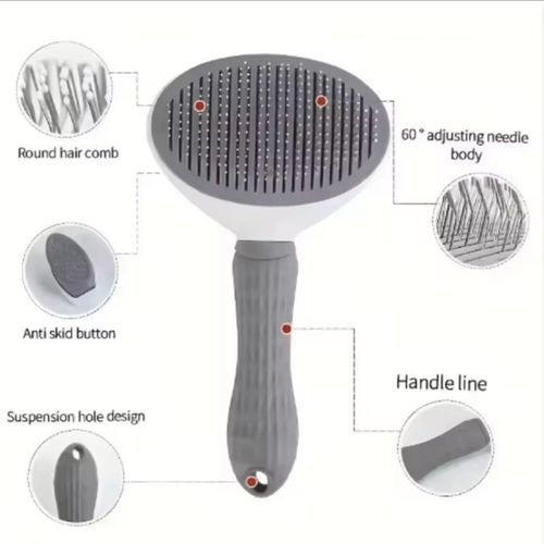 Self Cleaning Pet Grooming Brush Dog Cat Slicker Comb Hair Fur Remove — image 6