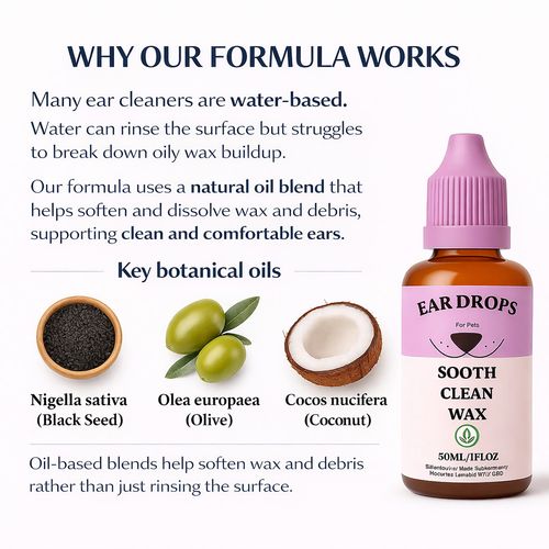 Dog Ear Drops cleans stinky itchy waxy ears  , Head Shaking Itching Odour Wax — image 3