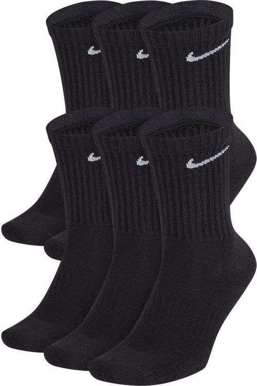 Nike Dri-FIT Crew Socks 6 Pairs Mens Everyday Cushioned SX7666 Black White — image 1