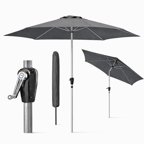 Garden Parasol Patio Table Umbrella Sun Shade Crank Handle Waterproof 2.7M — image 1