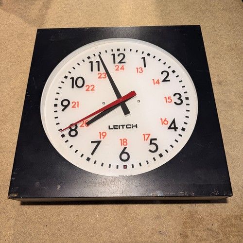 Used/Working Leitch ADC-5112L 12″ Studio Clock Timecode/Manual Ex-BBC Equipment
