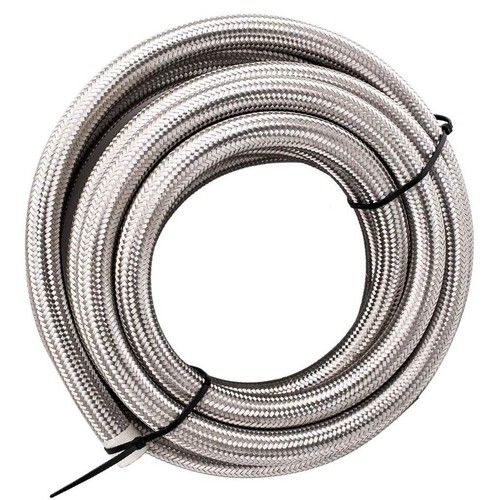AN6 -6AN Stainless Steel Braided Fuel Oil Gas Petro Line Hose Pipe 3 Meters