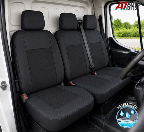 Waterproof Black Quality Fabric Van Seat Covers For Vauxhall Opel Vivaro Movano 