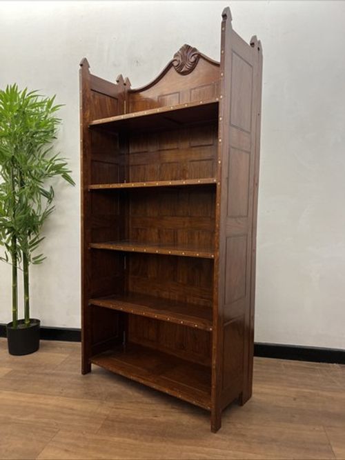Antique Mahogany Folding Bookcase/Room Divider