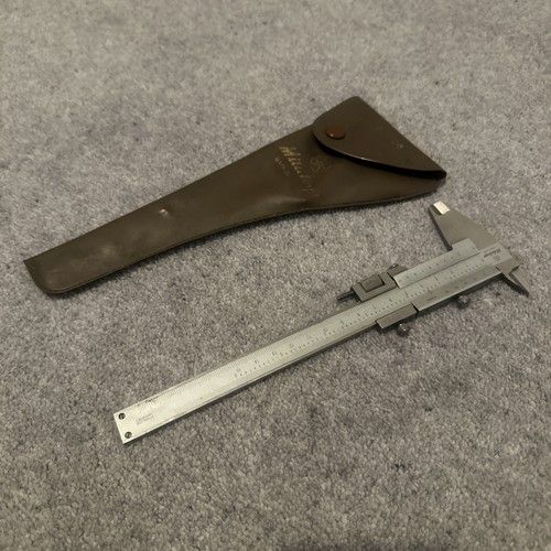 Mitutoyo Vernier Caliper W/ Fine Adjust Range 9”  1/128” 1/1000” Original Case