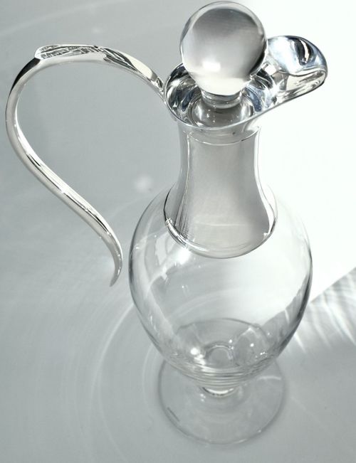 Sterling Silver & Crystal Claret Jug By Mappin & Webb, Original Box,Unused 1064g — image 24