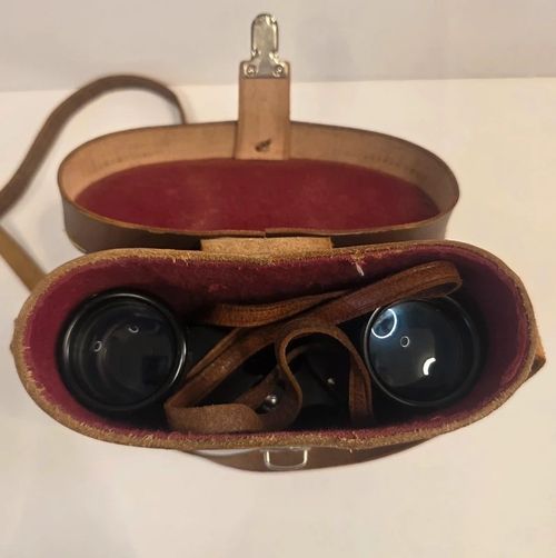 Vintage Zodiac 8x40 Coated Optics Binoculars with Original Leather Case — image 2