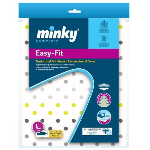 Minky Elasticated Easy Fit Ironing Board Cover - Choice of Sizes