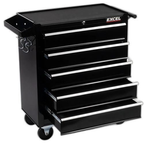 Heavy Duty Roller Tool Cabinet Storage Chest Box Garage Workshop 5 Drawers 25" — image 1