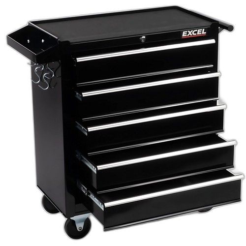 Heavy Duty Roller Tool Cabinet Storage Chest Box Garage Workshop 5 Drawers 25"