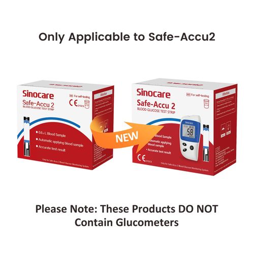 sinocare (Safe-Accu2) Blood Glucose Test Safe ACCU2 Strips x100  — image 2