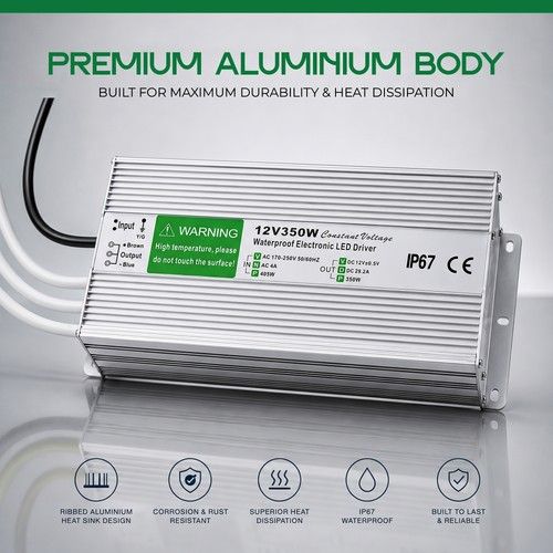 DC12V/24V LED Driver Power Supply Transformer Waterproof IP67 240V for LED Strip