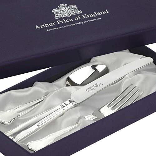 Personalised 3 Piece Silver Plated Childs Cutlery Set by Arthur Price, Engraved