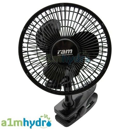 RAM 6 Inch 150mm Clip On Office Desk 2 Speed Fan Grow Room Tent Hydroponics