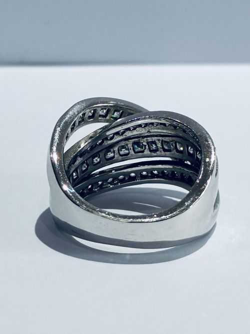 Solid Silver QVC Stone Set Ring Fully Hallmarked Size K — image 9