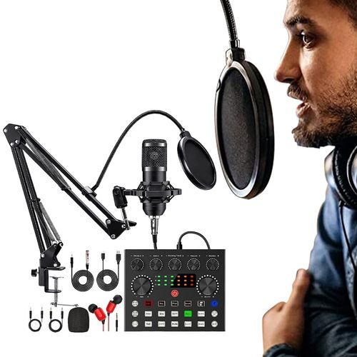 Complete Home Studio Recording Kit Mixer Condenser Microphone For Music Podcast — image 19