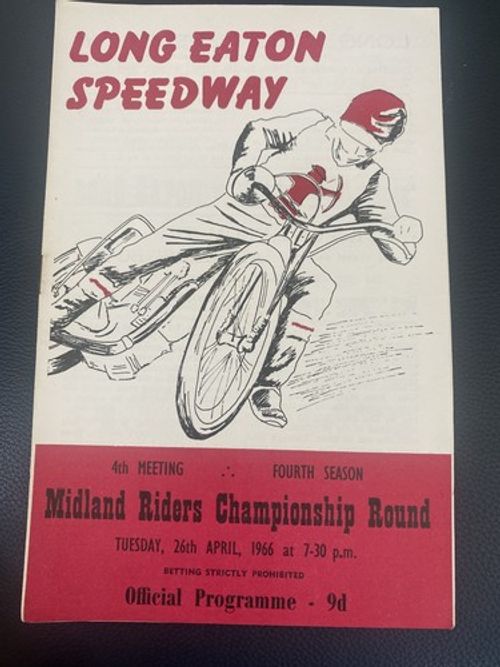 1966 Midland Riders Championship at Long Eaton Speedway programme. 