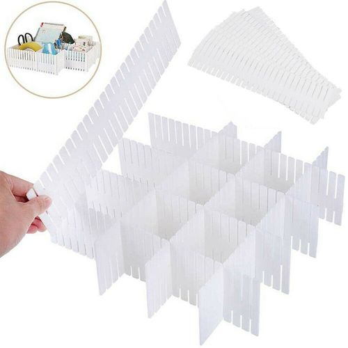 24PCS DIY Drawer Divider Household Storage Organizer Adjustable Draw Separators — image 7