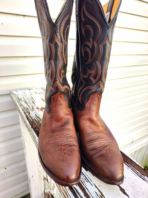 Nocona 10D Brown Toro Leather Western Cowboy Boots VERY GOOD Con. Free Shipping!