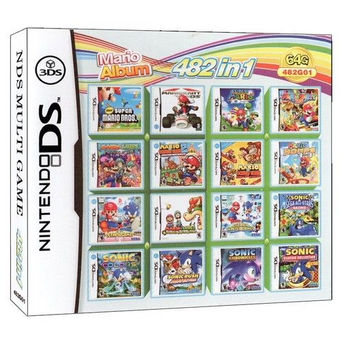 482 in 1 Game Cartridge - DS 3DS Game Pack Card Compilations, Super Combo Multic