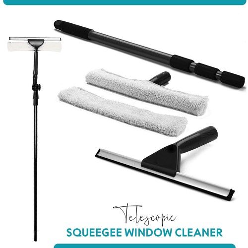 Telescopic Squeegee Cleaner 3.5 meter Window Glass Cleaning Extendable Pole Kit
