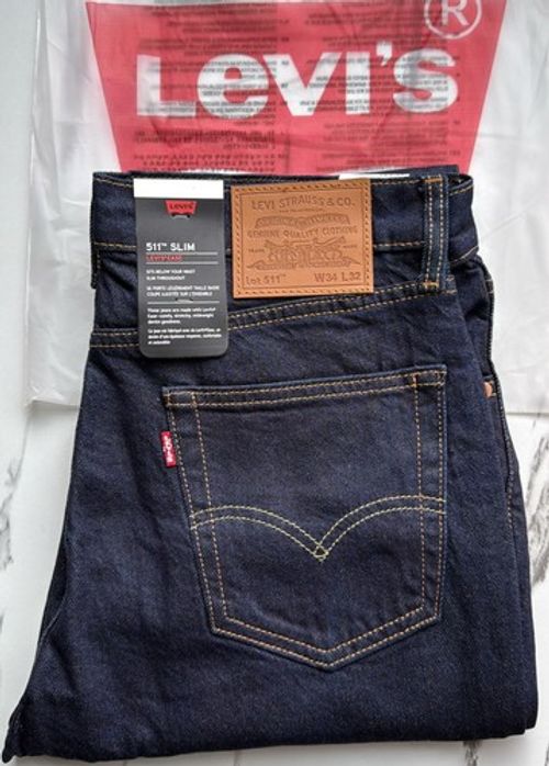 Levi's® 511 Slim Jeans Men's ROCK COD Blue-Dark Wash Stretch Denim