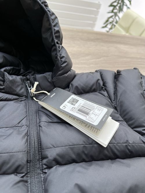 ADIDAS Unisex Baby Black Puffer Jacket 6-9 Months Removable Hood JL7389