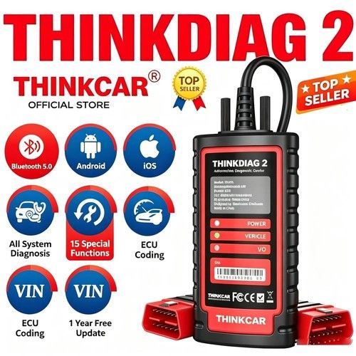 2026 THINKDIAG 2 Car OBD2 Scanner Bidirectional All System Diagnostic Tool CANFD