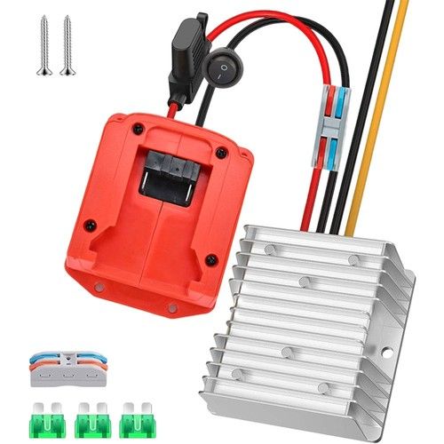 18V to 12V Step-Down Converter For Milwaukee 18V M18 Battery Adapter 20A 240W