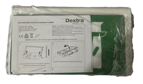 Emergency Exit Sign EXI3 M3 LS3 LED Maintained Includes 4 Legend Pack — image 2