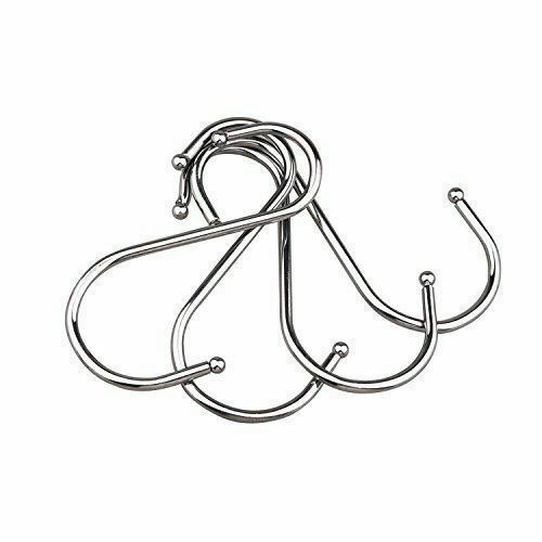 10PCS Stainless Steel S Hooks Kitchen Meat Pan Utensil Clothes Hanger Hanging UK — image 7