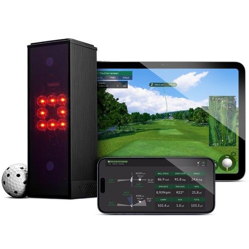Square Golf Simulator Launch Monitor Practice Swing Putting Driving Training Sim