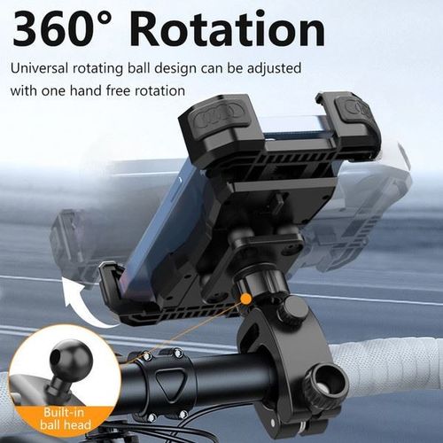 Bike Phone Holder Shockproof with Automatic Lock and 360 Degree Rotation — image 3