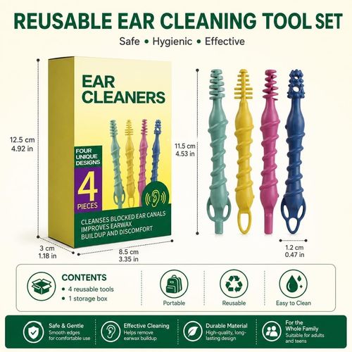 2026 NEW Silicone Ear Wax Removal Tool Set, 4 Pcs Reusable Ear Cleaners UK — image 2