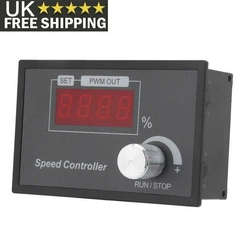 DC6-60V 12V 24V 48V 0-30A PWM Motor Speed Controller LED 0--100% Speed Switch