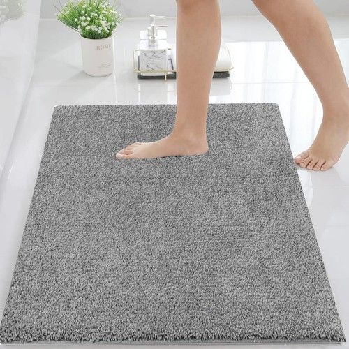 Non Slip Bath Mat Water Absorbent Small Large Bathroom Rugs Toilet Pedestal Mats