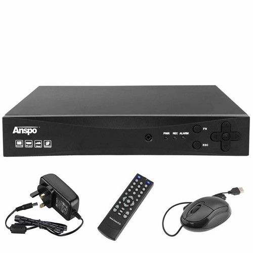 ANSPO 5MP Smart CCTV DVR Recorder 4 Channel HDMI For Security Camera Systems UK