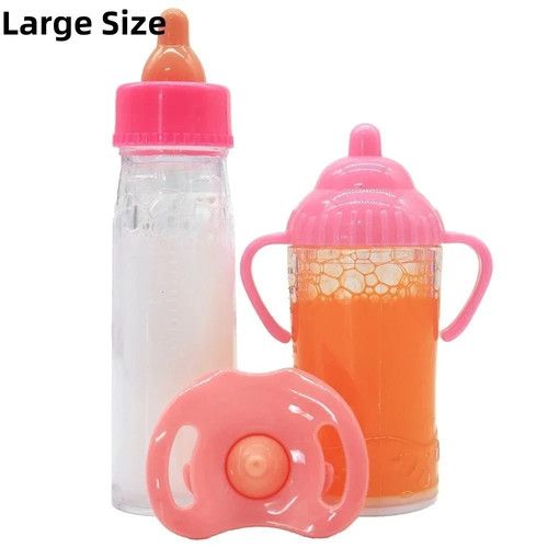 Magic Milk Bottle Baby Doll Accessories Doll Feeding Set Doll Play Sets Dummy