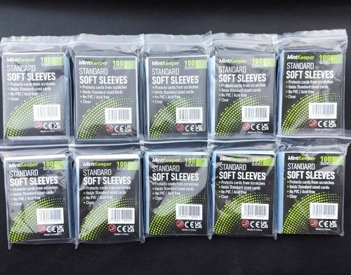 1000x MintKeeper Clear Standard Size Trading Card Penny Soft Sleeves Pokemon/MTG