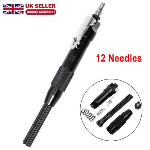 Air Needle Scaler Descaler Needle Gun Hammer Rust Remover De-ruster 12 Needles~