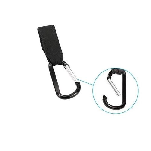 2x Leather Buggy Clips Pram Hooks For Bags Baby Pushchair Clips Stroller Hooks