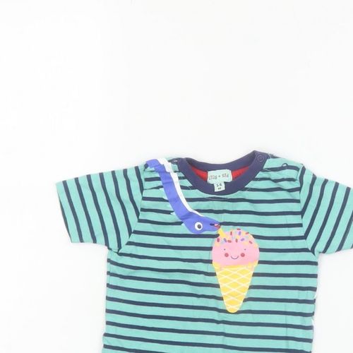 Unisex Baby & Toddler Lilly + Sid Size 3-6 Months Basic T-Shirt Blue Striped — image 10